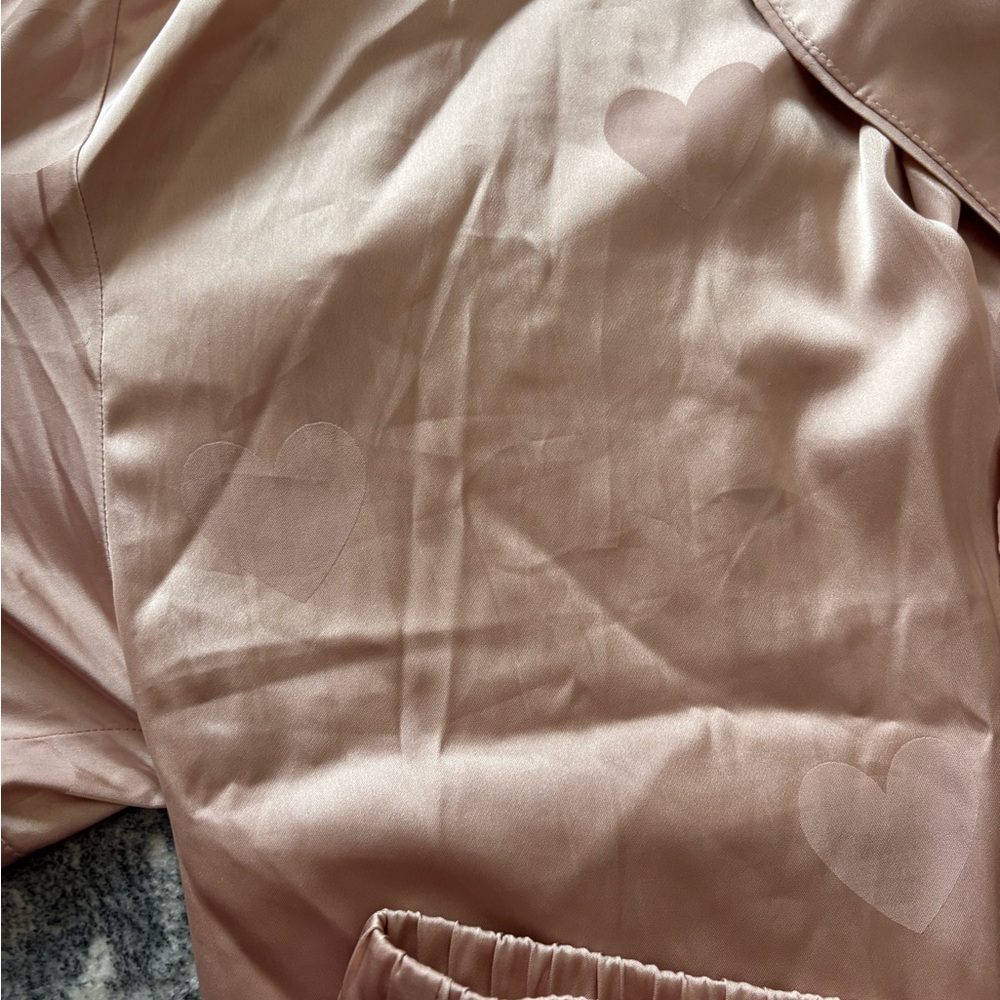 nuuds Blush Satin Pajama Set - Picture 2 of 3